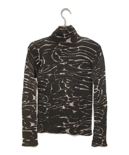 ISSEYMIYAKE（イッセイミヤケ）ISSEYMIYAKE (イッセイミヤケ) 蛇腹プリーツカットソー ブラウン サイズ:Mの古着・服飾アイテム