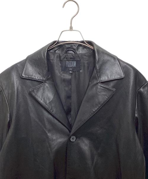 FREEDOM（フリーダム）FREEDOM (フリーダム) レザーカーコート ブラック サイズ:3Lの古着・服飾アイテム