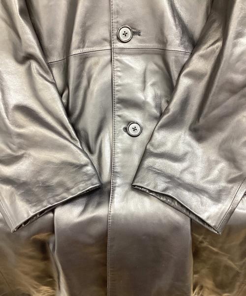 FREEDOM（フリーダム）FREEDOM (フリーダム) レザーカーコート ブラック サイズ:3Lの古着・服飾アイテム