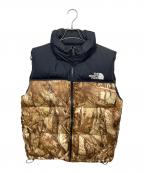 THE NORTH FACEザ ノース フェイス）の古着「Novelty Nuptse Vest」｜ブラック×ブラウン