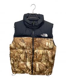 THE NORTH FACE（ザ ノース フェイス）の古着「Novelty Nuptse Vest」｜ブラック×ブラウン