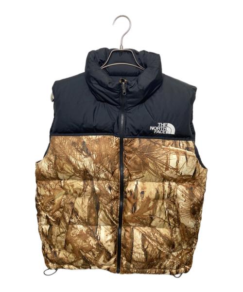 THE NORTH FACE（ザ ノース フェイス）THE NORTH FACE (ザ ノース フェイス) Novelty Nuptse Vest ブラック×ブラウン サイズ:Mの古着・服飾アイテム