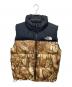 THE NORTH FACE（ザ ノース フェイス）の古着「Novelty Nuptse Vest」｜ブラック×ブラウン