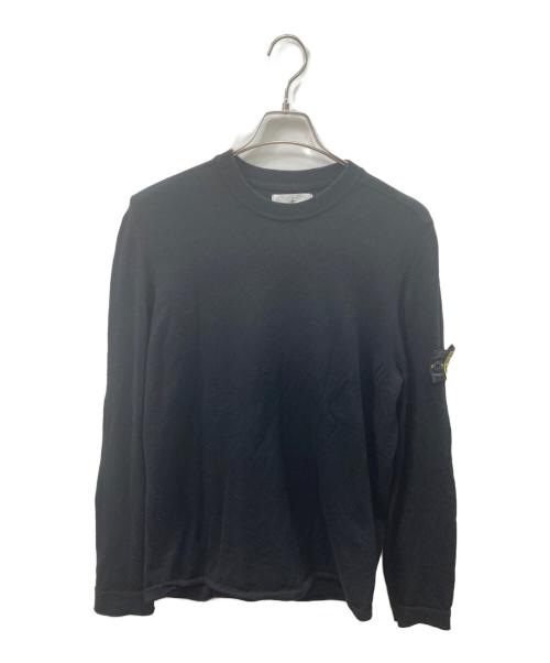 STONE ISLAND（ストーンアイランド）STONE ISLAND (ストーンアイランド) クルーネックニット ブラック サイズ:Mの古着・服飾アイテム