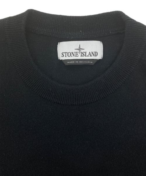 STONE ISLAND（ストーンアイランド）STONE ISLAND (ストーンアイランド) クルーネックニット ブラック サイズ:Mの古着・服飾アイテム