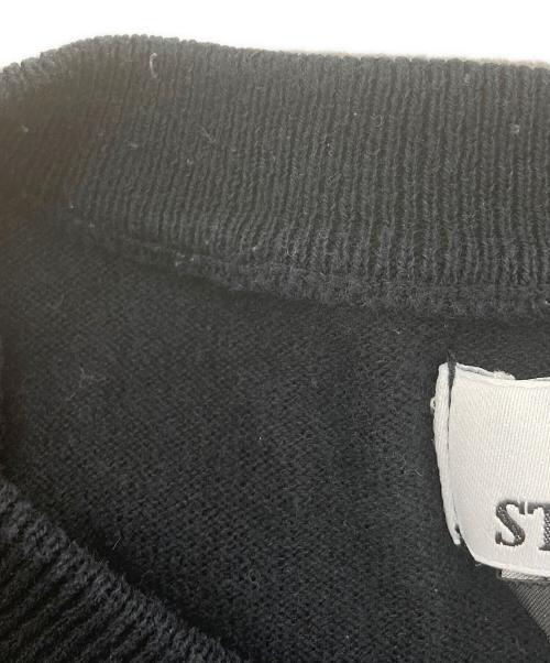 STONE ISLAND（ストーンアイランド）STONE ISLAND (ストーンアイランド) クルーネックニット ブラック サイズ:Mの古着・服飾アイテム