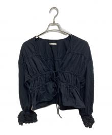 anuke（アンヌーク）の古着「Vneck Lace Blouse」｜ブラック