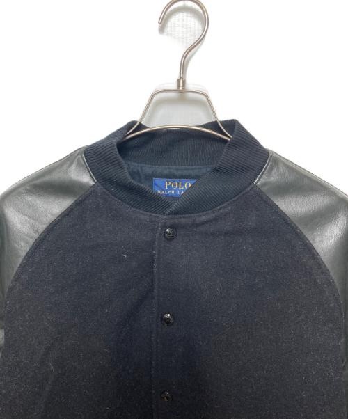 POLO RALPH LAUREN（ポロ・ラルフローレン）POLO RALPH LAUREN (ポロ・ラルフローレン) 袖切替スタジャン ブラック サイズ:Mの古着・服飾アイテム