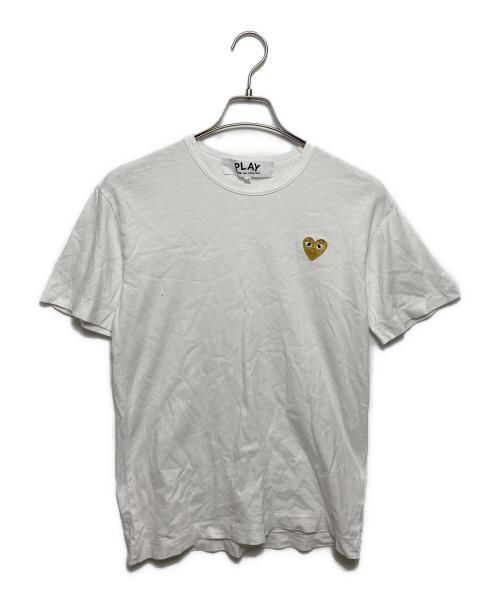 PLAY COMME des GARCONS（プレイコムデギャルソン）PLAY COMME des GARCONS (プレイコムデギャルソン) T-Shirt With Gold Emblem White ホワイト サイズ:Mの古着・服飾アイテム