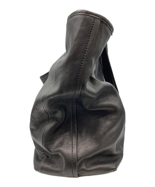 Yves Saint Laurent（イヴサンローラン）Yves Saint Laurent (イヴサンローラン) レザートートバッグ ブラックの古着・服飾アイテム