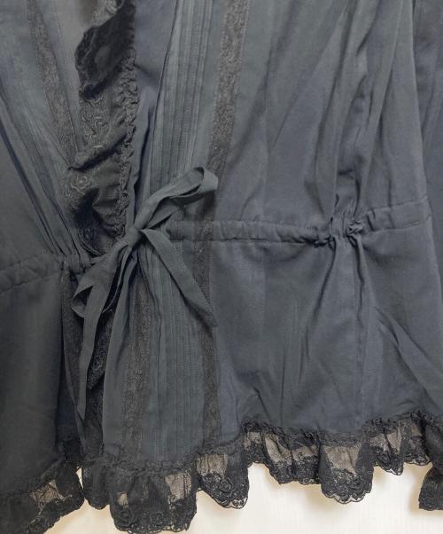 INGEBORG（インゲボルグ）INGEBORG (インゲボルグ) フリルブラウス ブラック サイズ:表記なしの古着・服飾アイテム