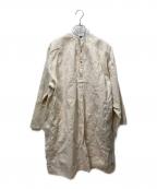 VINCENT JALBERTヴィンセント ジャルバート）の古着「ANTIQUE SHIRT ENLARGE NATURAL シャツワンピース　」｜アイボリー