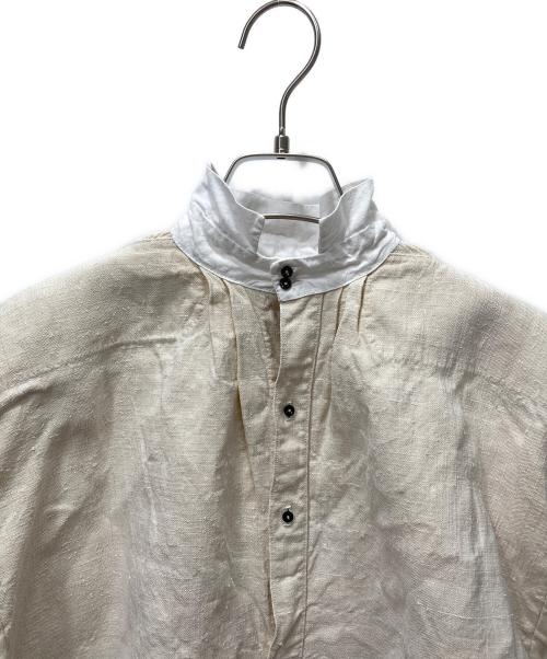 VINCENT JALBERT（ヴィンセント ジャルバート）VINCENT JALBERT (ヴィンセント ジャルバート) ANTIQUE SHIRT ENLARGE NATURAL シャツワンピース　 アイボリー サイズ:Freeの古着・服飾アイテム