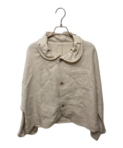 i+mu（イム）i+mu (イム) リネンシャツ ベージュ サイズ:38の古着・服飾アイテム