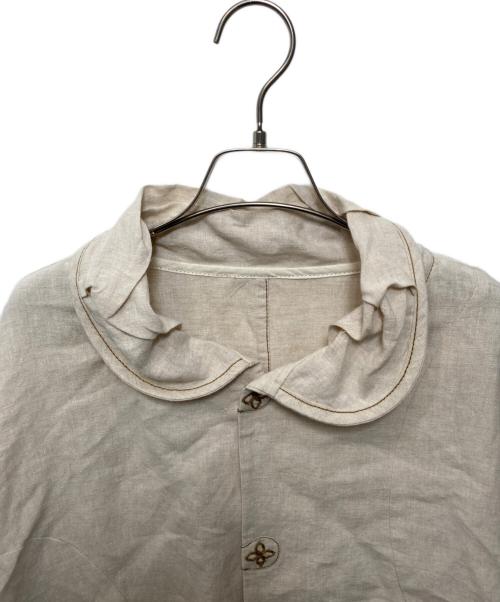 i+mu（イム）i+mu (イム) リネンシャツ ベージュ サイズ:38の古着・服飾アイテム