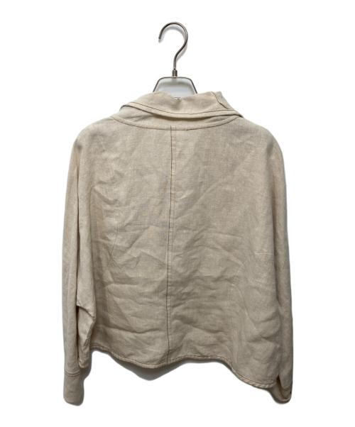 i+mu（イム）i+mu (イム) リネンシャツ ベージュ サイズ:38の古着・服飾アイテム