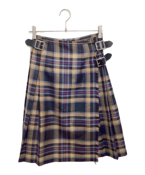 O'NEILL（オニール）O'NEILL (オニール) チェックミディスカート ブラウン サイズ:US 6の古着・服飾アイテム