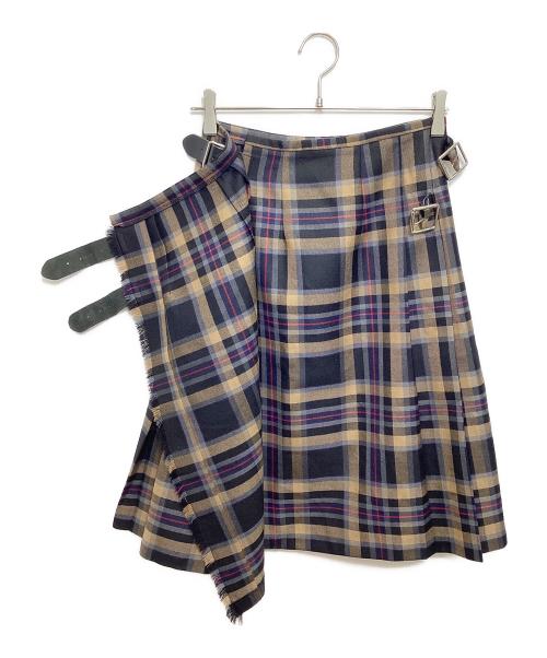 O'NEILL（オニール）O'NEILL (オニール) チェックミディスカート ブラウン サイズ:US 6の古着・服飾アイテム