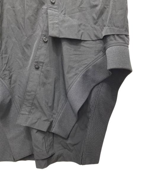 UN3D.（アンスリード）UN3D. (アンスリード) 変形シャツ ブラック サイズ:36の古着・服飾アイテム