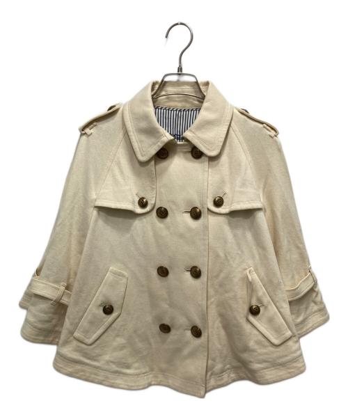 BURBERRY BLACK LABEL（バーバリーブラックレーベル）BURBERRY BLACK LABEL (バーバリーブラックレーベル) ダブルブレストポンチョ ベージュ サイズ:38の古着・服飾アイテム