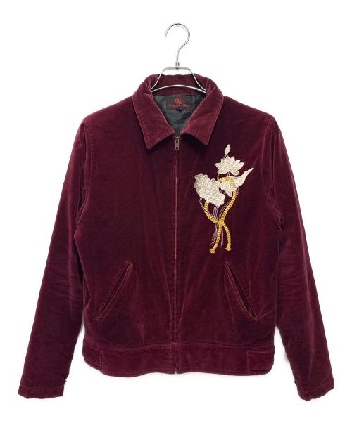 CROPPED HEADS（クロップドヘッズ）CROPPED HEADS (クロップドヘッズ) ベロアジャケット レッド サイズ:Mの古着・服飾アイテム