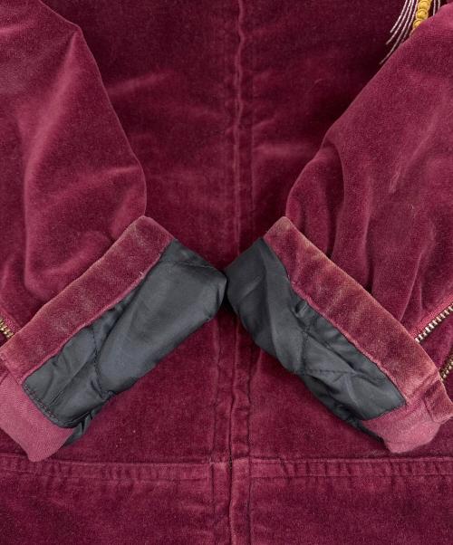 CROPPED HEADS（クロップドヘッズ）CROPPED HEADS (クロップドヘッズ) ベロアジャケット レッド サイズ:Mの古着・服飾アイテム