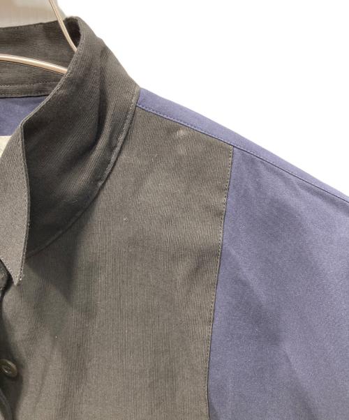 DRIES VAN NOTEN（ドリスヴァンノッテン）DRIES VAN NOTEN (ドリスヴァンノッテン) 切替シャツ ブラック×ネイビー サイズ:38の古着・服飾アイテム