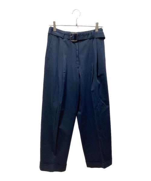 DRIES VAN NOTEN（ドリスヴァンノッテン）DRIES VAN NOTEN (ドリスヴァンノッテン) ベルデッドスラックス ネイビー サイズ:36の古着・服飾アイテム