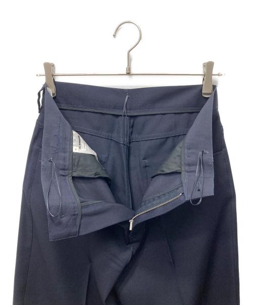 JIL SANDER（ジルサンダー）JIL SANDER (ジルサンダー) ウールギャバジンパンツ ネイビー サイズ:38の古着・服飾アイテム