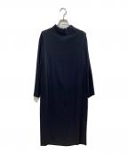 Room no.8ルームエイト）の古着「MAT SATIN DRAPE/N DRESS」｜ネイビー