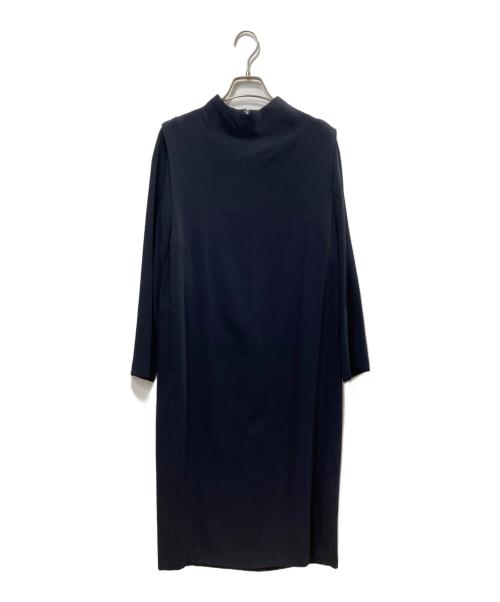 Room no.8（ルームエイト）Room no.8 (ルームエイト) MAT SATIN DRAPE/N DRESS ネイビー サイズ:3の古着・服飾アイテム