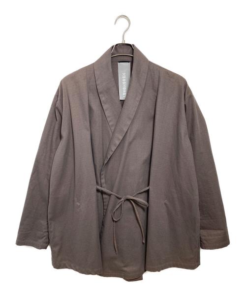 MIOSMOKEY（ミオズモーキー）MIOSMOKEY (ミオズモーキー) ドローストリングジャケット ブラウン サイズ:46の古着・服飾アイテム