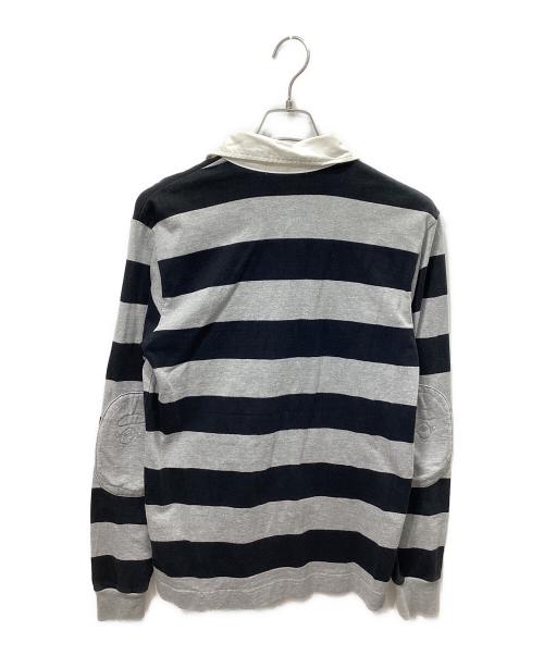 A BATHING APE（アベイシングエイプ）A BATHING APE (アベイシングエイプ) エルボーパッチラガーシャツ グレー×ブラック サイズ:Mの古着・服飾アイテム