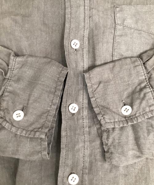 VINCENT JALBERT（ヴィンセント ジャルバート）VINCENT JALBERT (ヴィンセント ジャルバート) LARGE LINEN SHIRT ダークブラウン サイズ:Mの古着・服飾アイテム