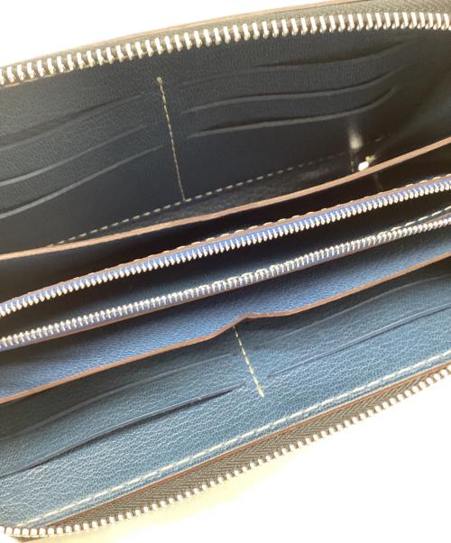 MOREAUPARIS（モロー・パリ）MOREAUPARIS (モロー・パリ) 12CARD ZIP WALLET ネイビーの古着・服飾アイテム