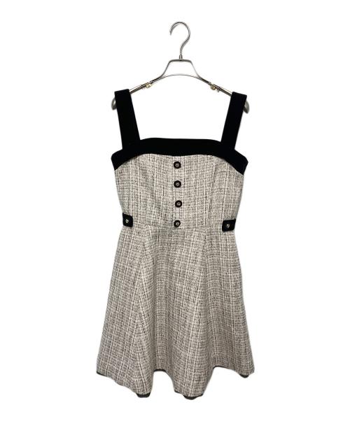 HER LIP TO（ハーリップトゥ）Her lip to (ハーリップトゥ) Margaux Tweed Mini Dress ベージュ サイズ:S 未使用品の古着・服飾アイテム