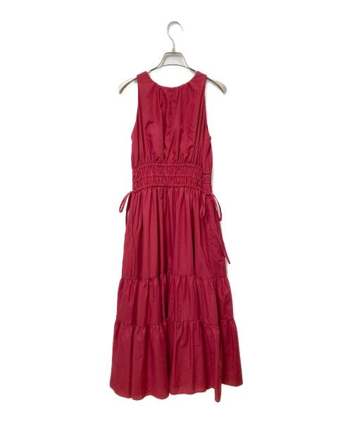 HER LIP TO（ハーリップトゥ）Her lip to (ハーリップトゥ) Riviera Bow Tiered Long Dress レッド サイズ:S 未使用品の古着・服飾アイテム