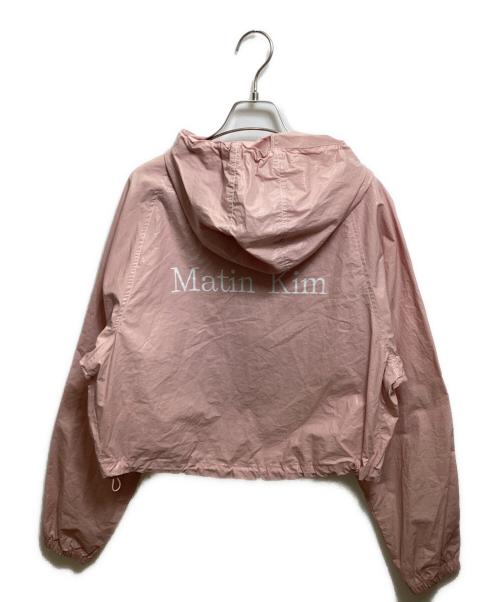 Matin Kim（マーティン キム）Matin Kim (マーティン キム) CROP HOODY COATING JUMPER ピンク サイズ:Freeの古着・服飾アイテム