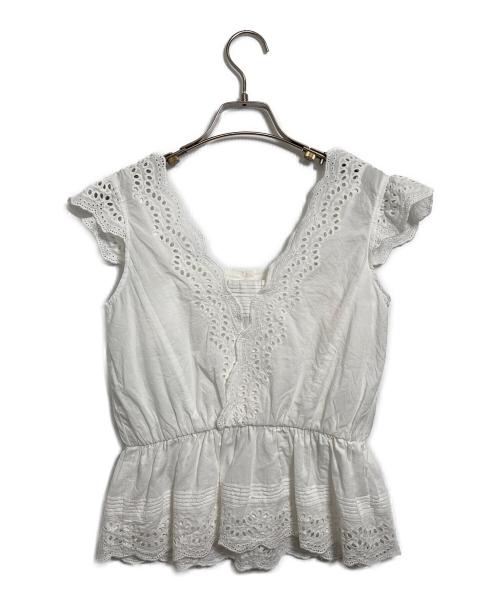 HER LIP TO（ハーリップトゥ）Her lip to (ハーリップトゥ) Valencia Lace Top ホワイト サイズ:Sの古着・服飾アイテム