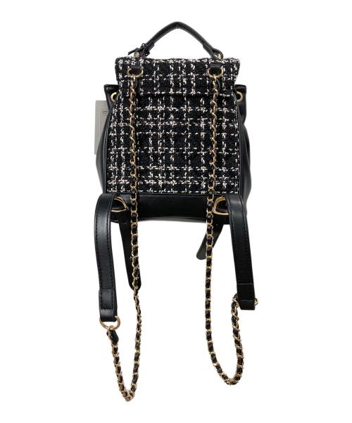 HER LIP TO（ハーリップトゥ）Her lip to (ハーリップトゥ) Tweed Mini Backpack ブラック 未使用品の古着・服飾アイテム