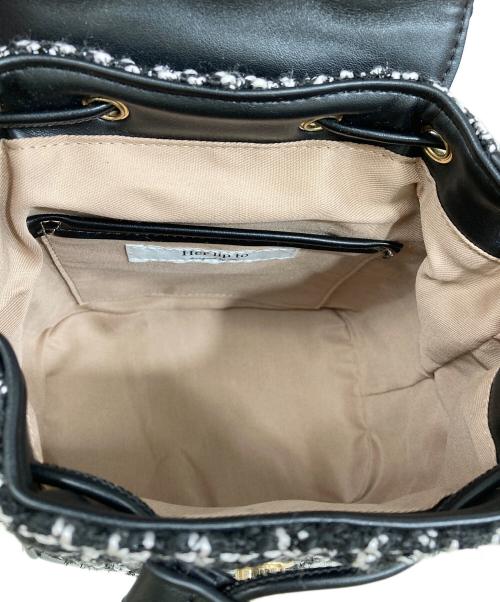 HER LIP TO（ハーリップトゥ）Her lip to (ハーリップトゥ) Tweed Mini Backpack ブラック 未使用品の古着・服飾アイテム