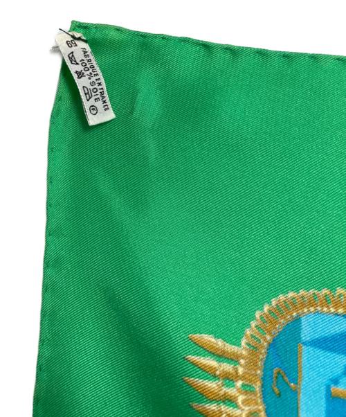 HERMES（エルメス）HERMES (エルメス) シルクスカーフ グリーンの古着・服飾アイテム