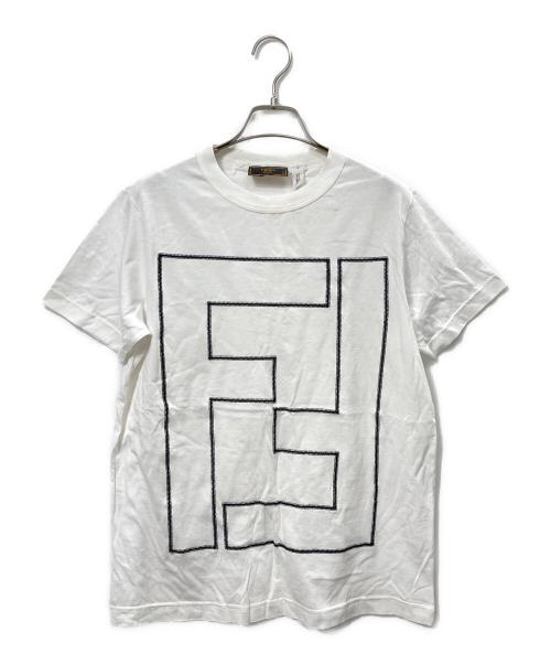 FENDI（フェンディ）FENDI (フェンディ) FFロゴTシャツ ホワイト サイズ:表記無しの古着・服飾アイテム