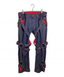 LEVI'S×Jean Paul GAULTIER（リーバイス×ジャンポールゴルチェ）の古着「ボンテージデニムパンツ」｜インディゴ