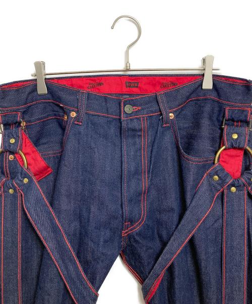 LEVI'S（リーバイス）LEVI'S (リーバイス) Jean Paul GAULTIER (ジャンポールゴルチェ) ボンテージデニムパンツ インディゴ サイズ:W34 L32の古着・服飾アイテム