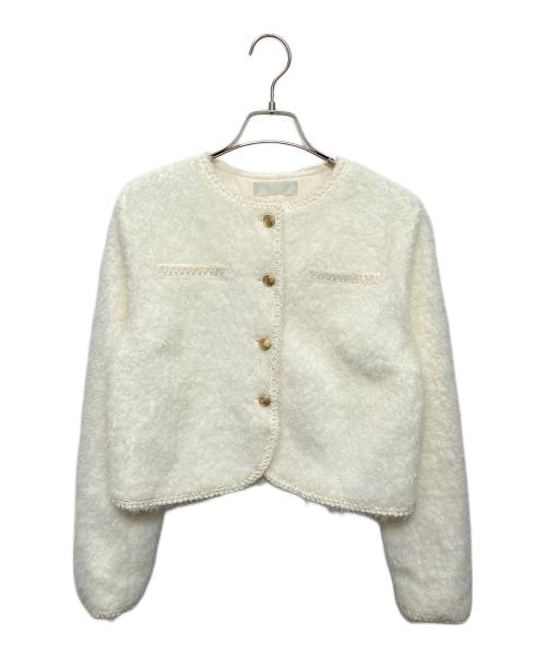 CELFORD（セルフォード）CELFORD (セルフォード) ノーカラージャケット バリエーションライトジャケット ホワイト サイズ:38の古着・服飾アイテム
