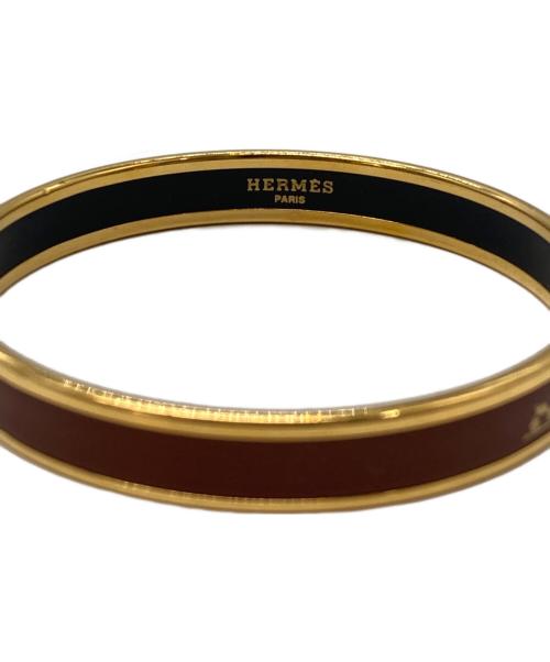 HERMES（エルメス）HERMES (エルメス) 七宝焼きバングル　エマイユPM レッドの古着・服飾アイテム