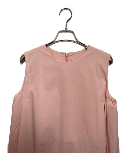 BARNEYS NEWYORK（バーニーズ・ニューヨーク）BARNEYS NEWYORK (バーニーズ・ニューヨーク) ウォッシャブル Aラインドレス ピンク サイズ:40の古着・服飾アイテム