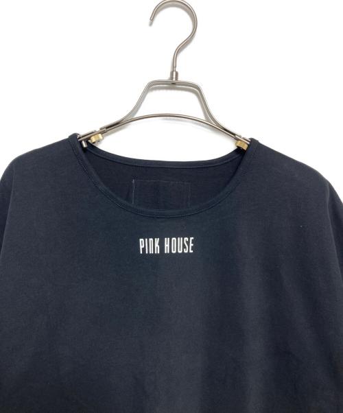 PINK HOUSE（ピンクハウス）PINK HOUSE (ピンクハウス) ロゴTシャツ ブラック サイズ:Freeの古着・服飾アイテム