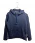 BARNEYS NEWYORK（バーニーズ・ニューヨーク）の古着「ウォッシャブル コンビネーションバックフリル ジップアップパーカ」｜ネイビー
